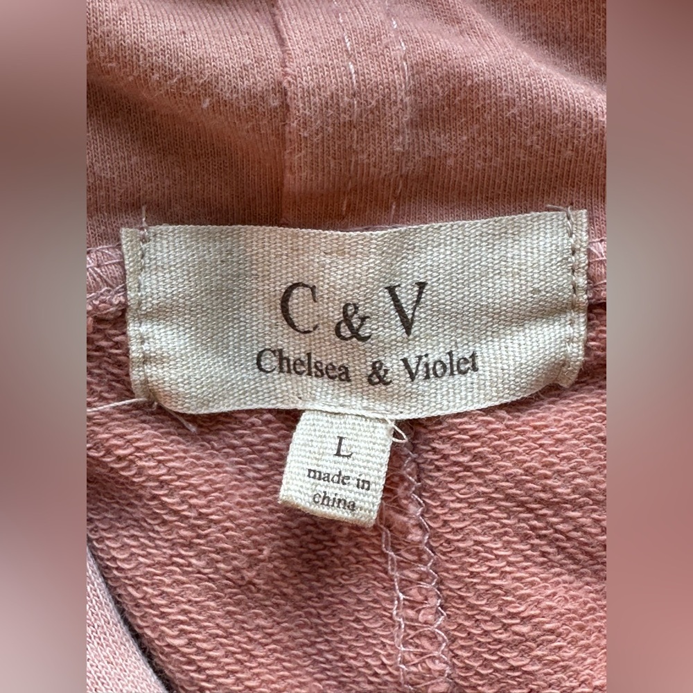Chelsea and Violet Coordinating Oversized Puff Sleeve Hoodie Size Large - Picture 4 of 5